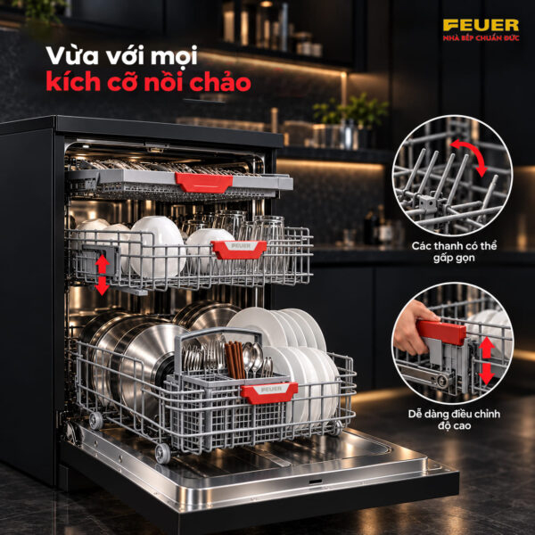 Máy rửa bát FEUER GSB1689 (new collection)-3